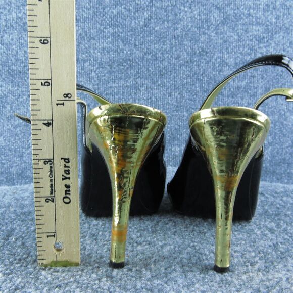 GUESS WGRenny Women Slingback Heel Shoes Size‎ 8.5 Medium Black Synthetic - Picture 5 of 9